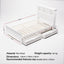 Artiss Bed Frame King Single Size Wooden with 2 Storage Drawers White