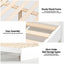 Bed Frame Single Size with Charging Ports and 2 Drawers AURA