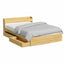 Bed Frame Queen Size with Charging Ports and 2 Drawers AURA