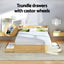 Bed Frame Queen Size with Charging Ports and 2 Drawers AURA