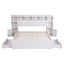 Artiss Queen Bed Frame with Storage Bookcase Headboard, USB & Type-C Ports & Drawers White