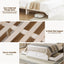 Queen Bed Frame with Storage Drawers White Platform Bedframe with Bookcase Headboard Charging Station Led Light