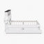 Artiss Single Bed Frame with Storage Drawers White Platform Bedframe with Bookcase Headboard Charging Station Led Light