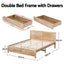 Double Bed Frame with 2 Drawers Bedroom Furniture