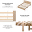Queen Size Bed Frame with 2 Drawers Bedroom Furniture