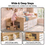 Artiss King Single Bed Frame with Storage, 3 Drawers and Two-Step Access, 2 Cabinets