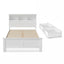 Artiss Bed Frame Double Size Wooden with 3 Shelves Bed Head White