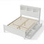 Artiss Bed Frame Double Size Wooden with 3 Shelves Bed Head White