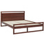 Bed Frame Queen Size Wooden Walnut WITTON