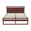 Bed Frame Queen Size Wooden Walnut WITTON