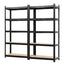 Giantz 2-Rack Garage Shelving 1.6X0.8m MDF Warehouse Shelves Storage Rack Black
