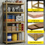 Giantz 2-Rack Garage Shelving 1.6X0.8m MDF Warehouse Shelves Storage Rack Yellow