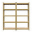 Giantz 2-Rack Garage Shelving 1.6X0.8m MDF Warehouse Shelves Storage Rack Yellow