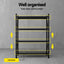 2Mx1.5M Giantz Garage Shelving Warehouse Rack Black