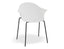 Pebble Armchair White with Shell Seat - Pyramid Fixed Base