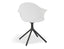 Pebble Armchair White with Shell Seat - Pyramid Fixed Base