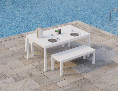 Halki Bench Seat - Outdoor - 120cm - White