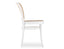 811 Hoffmann Chair - White - Cane Seat - Cane Backrest - by TON