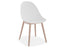 Pebble Chair White with Shell Seat - Swivel Base - Black