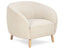 Willow Lounge Chair - Oak - Ivory Cream Fabric