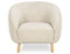 Willow Lounge Chair - Oak - Ivory Cream Fabric
