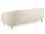 Willow 3 Seat Sofa - Oak - Ivory Cream Fabric