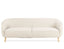 Willow 3 Seat Sofa - Oak - Ivory Cream Fabric