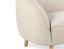 Willow 3 Seat Sofa - Oak - Ivory Cream Fabric