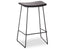 Winnie Stool - Black - Black Leather 
