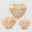 Tiff Gilt Hearts Set of 3 Antique Gold