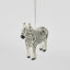 Mache Zebra Hanging Ornament (Set of 4)