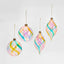 Vintage Rose Glass Baubles - Box Set of 4