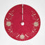 Silk Floral Meander Tree Skirt Red