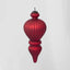 Antiqued Glass Hanging Finial Red Large