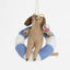 Dog in Tube Hanging Tree Decoration