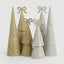 Tiffany Bugle Bead Tiered Cone Tree Large Gold
