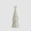 Tiffany Bow Bugle Bead Tiered Cone Tree Small Silver