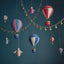 Mache Hot Air Balloon Hanging Decoration Pink Heart Multi