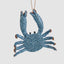 Zazza Crab Decoration Blue