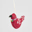 Felt Dove Hanging Decoration Red Flowers