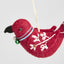 Felt Dove Hanging Decoration Red Flowers