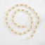 Felt Pompom Garland With Gold Beads Ivory