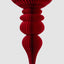 Paper Crest Finial Decoration Red