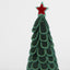 Scallop Leaf Cone Tree Green w Red Star