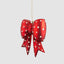 Spotty Bow Glass Tree Decoration