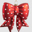 Spotty Bow Glass Tree Decoration