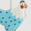 Positano Hen Hanging Decoration Blue