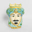 Sicilian Golden King Moro Head Ceramic Vase