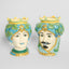 Sicilian Golden King Moro Head Ceramic Vase