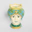 Sicilian Golden Queen Moro Head Ceramic Vase
